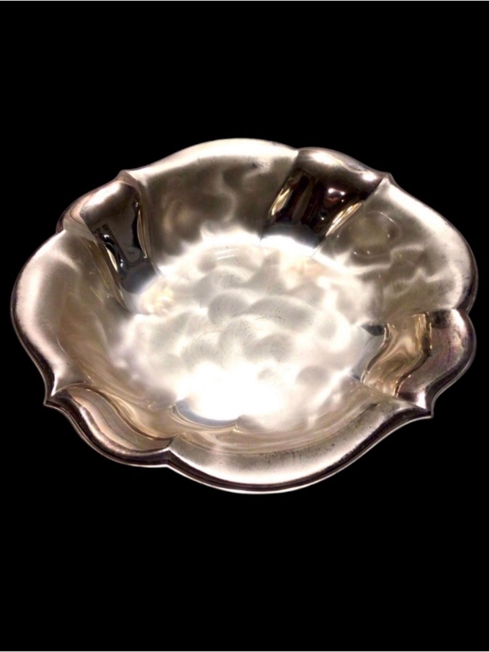 Vintage 1960’s WMF Ikora German Silver Plated three Footed Bowl.  Shows wear